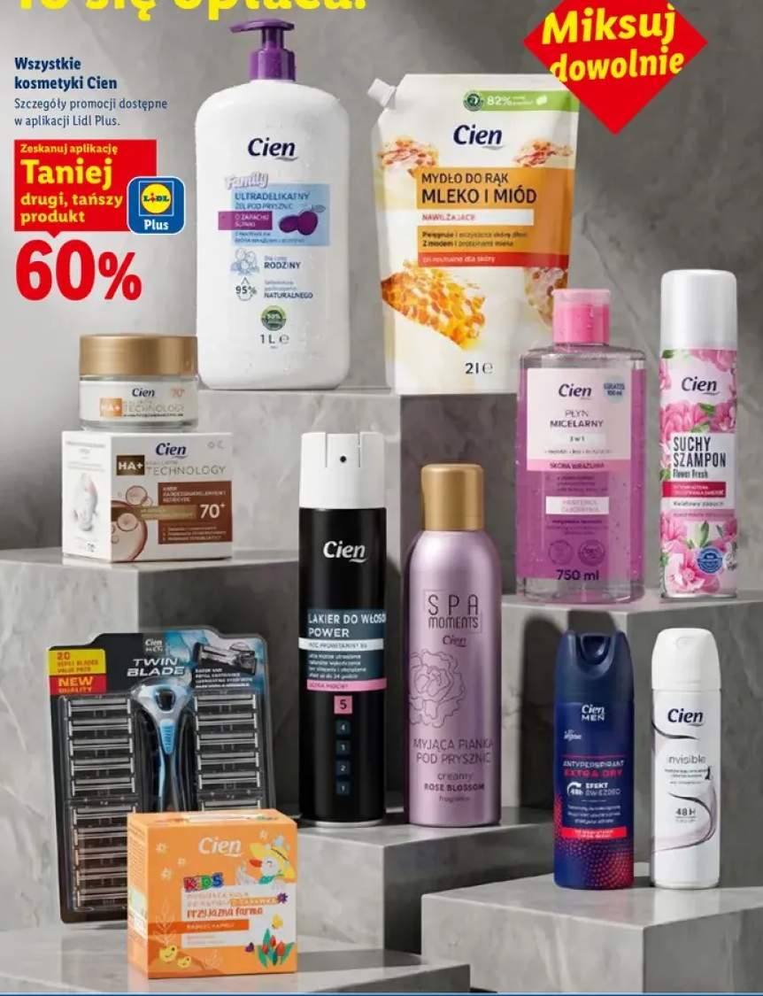 Żel pod prysznic Cien Family ultradelikatny +11 wariantów