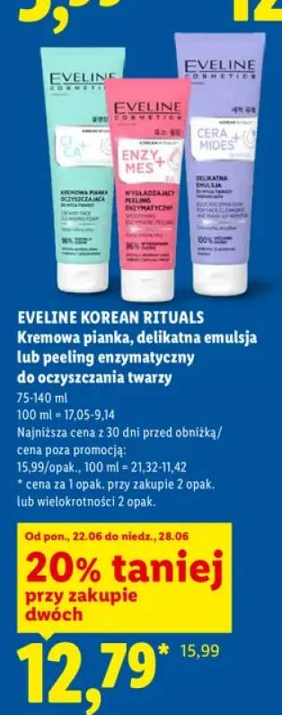Kremowa pianka do oczyszczania twarzy Eveline Korean Rituals +2 warianty