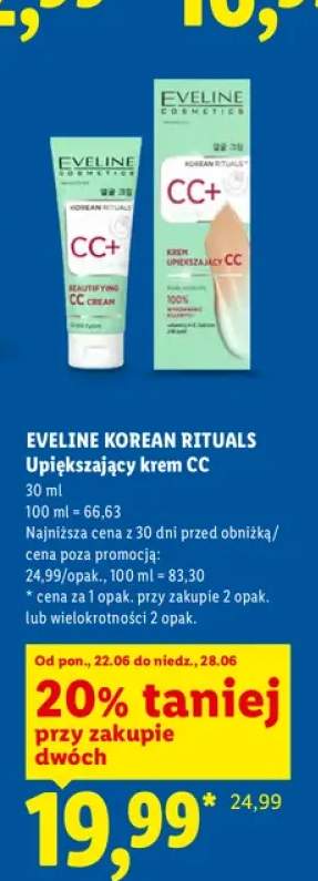 Upiększający krem CC Eveline Korean Rituals