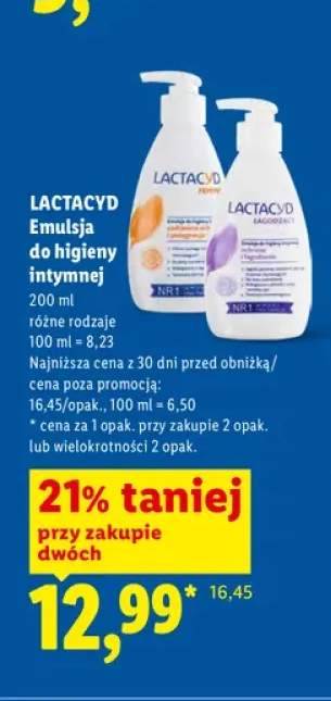 Emulsja do higieny intymnej Lactacyd Femina +1 wariant