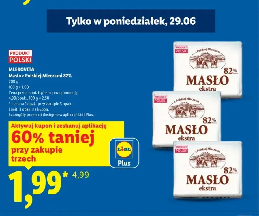 Masło ekstra 82% Mlekovita z Polskiej Mleczarni
