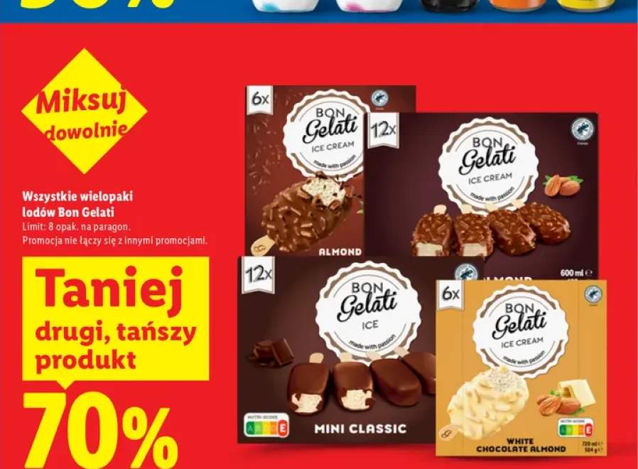 Wielopaki lodów Bon Gelati +4 warianty