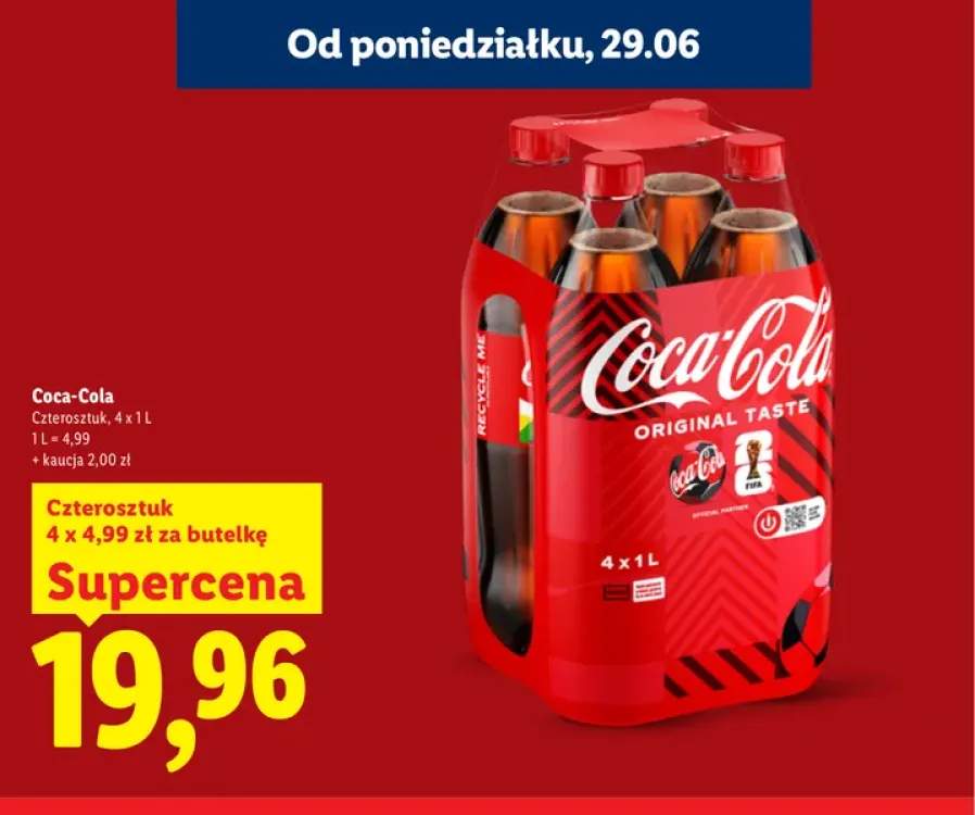 Napój gazowany Coca-Cola Original Taste 4-pak