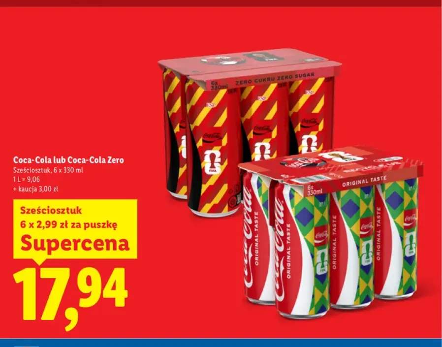 Napój gazowany Coca-Cola Original Taste 6-pak +1 wariant