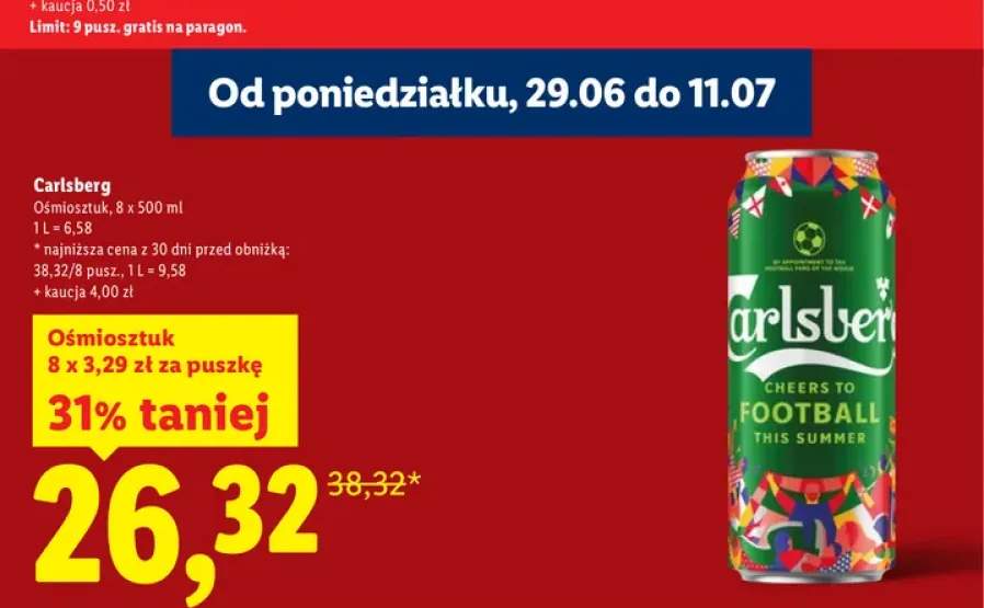 Piwo Carlsberg 8-pak 500 ml