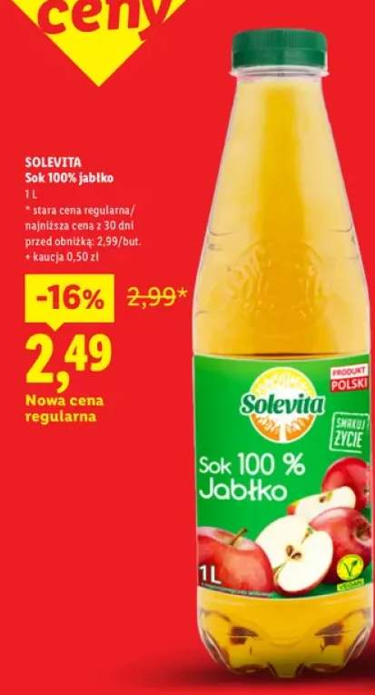 Sok 100% jabłko Solevita