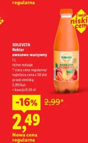 Nektar owocowo-warzywny Solevita