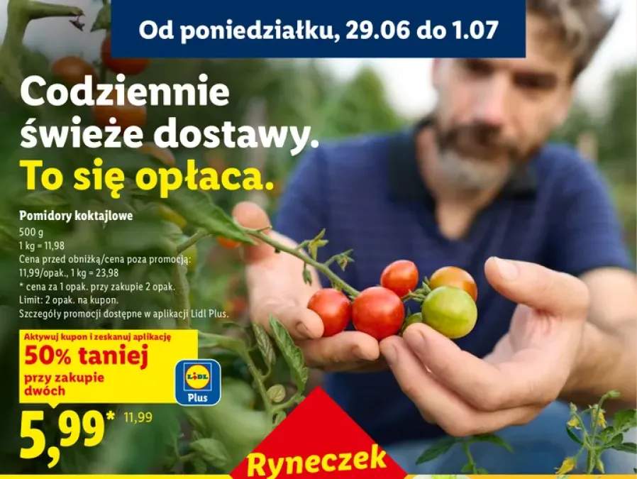 Pomidory koktajlowe Ryneczek Lidla
