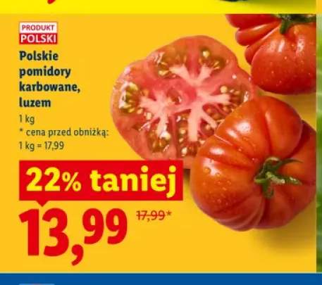 Polskie pomidory karbowane, luzem Ryneczek Lidla
