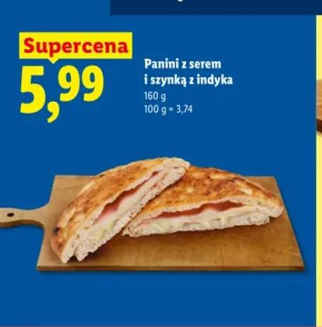 Panini z serem i szynką z indyka