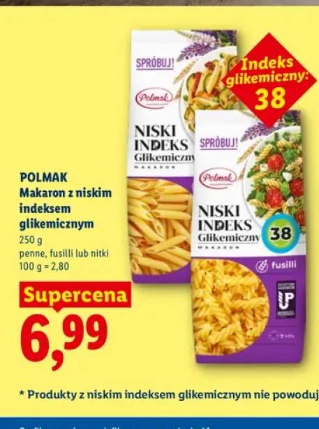 Makaron z niskim indeksem glikemicznym Polmak penne +2 warianty