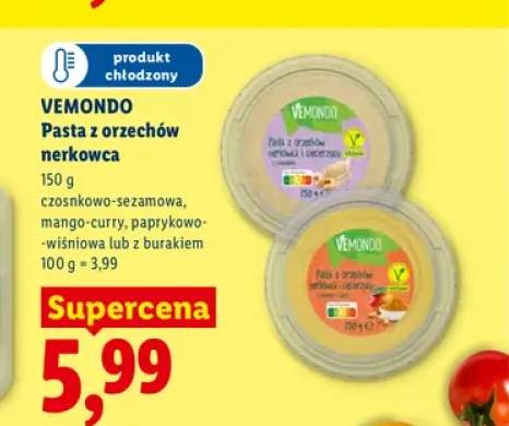 Pasta z orzechów nerkowca Vemondo czosnkowo-sezamowa +3 warianty