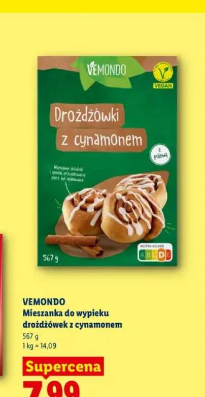 Mieszanka do wypieku drożdżówek z cynamonem Vemondo
