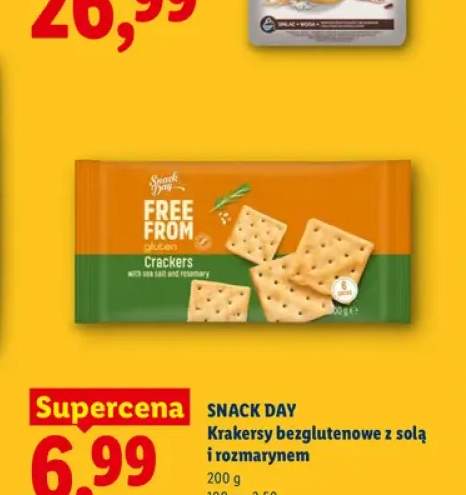 Krakersy bezglutenowe z solą i rozmarynem Snack Day Free From