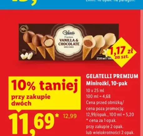 Lody Premium Minirożki Gelatelli 10-pak