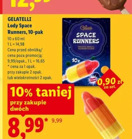 Lody Space Runners Gelatelli 10-pak
