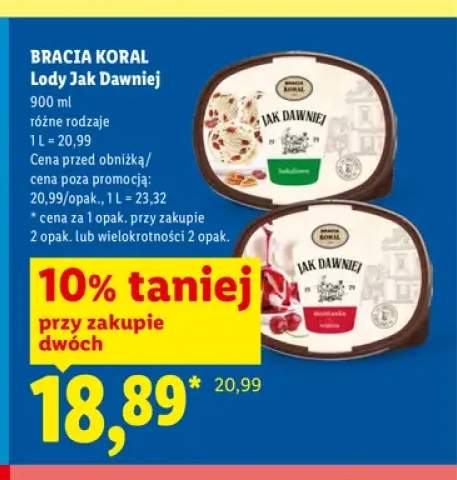 Lody Jak Dawniej Bracia Koral bakaliowe +1 wariant