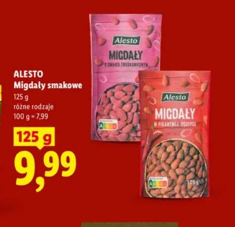 Migdały o smaku truskawkowym Alesto +1 wariant
