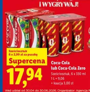 Napój gazowany Coca-Cola Zero 6-pak +1 wariant