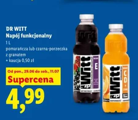Napój funkcjonalny Dr Witt czarna porzeczka z granatem +1 wariant
