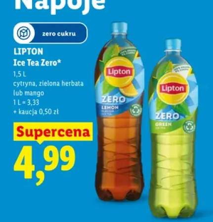 Herbata mrożona Lipton Ice Tea Zero cytrynowa +2 warianty