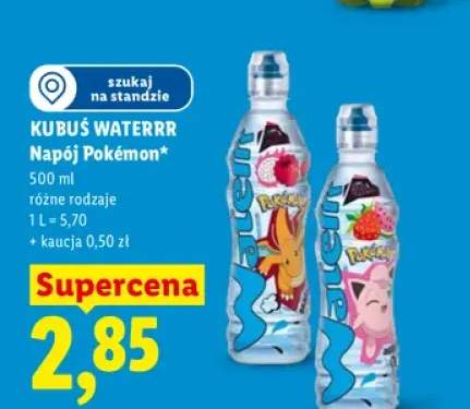 Napój Kubuś Waterrr Pokémon truskawkowy +1 wariant