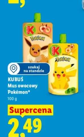 Mus owocowy Kubuś Pokémon Pikachu +1 wariant