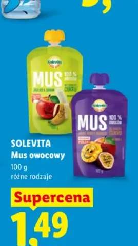 Mus owocowy Solevita jabłko mango marakuja +1 wariant