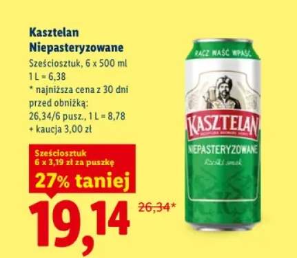 Piwo Kasztelan Niepasteryzowane 6-pak