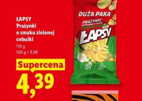 Prażynki o smaku zielonej cebulki Łapsy