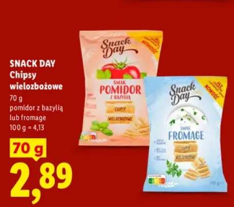 Chipsy wielozbożowe pomidor z bazylią Snack Day +1 wariant