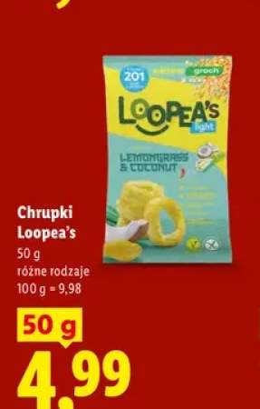 Chrupki z grochu Lemongrass & Coconut Loopea's