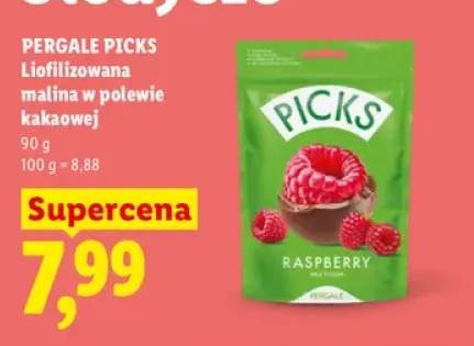 Liofilizowana malina w polewie kakaowej Pergale Picks