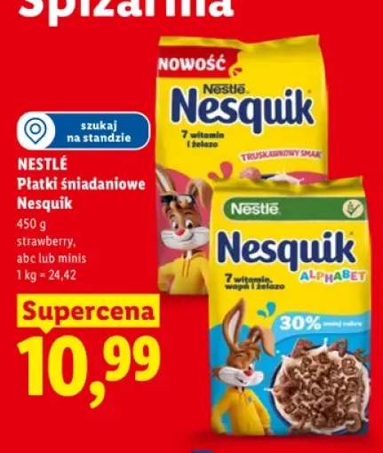 Płatki śniadaniowe Nestlé Nesquik Strawberry +2 warianty