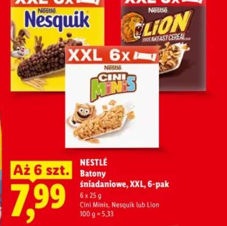 Batony śniadaniowe Nestlé Nesquik XXL 6-pak +2 warianty