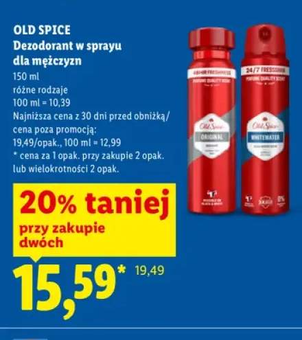 Dezodorant w sprayu Old Spice Whitewater +1 wariant