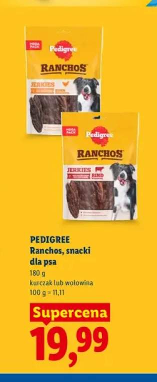 Snacki dla psa Pedigree Ranchos Jerkies z kurczakiem +1 wariant