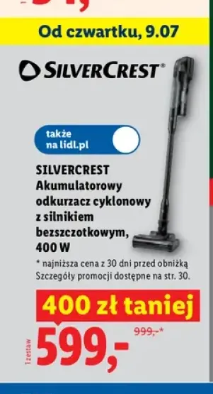 Akumulatorowy odkurzacz cyklonowy Silvercrest
