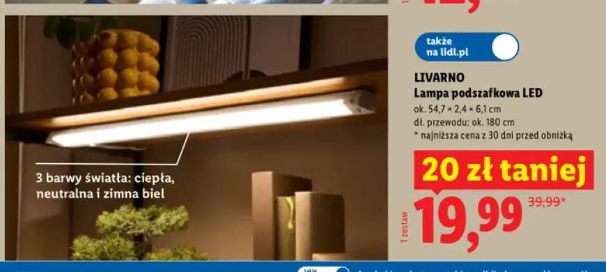Lampa podszafkowa LED Livarno