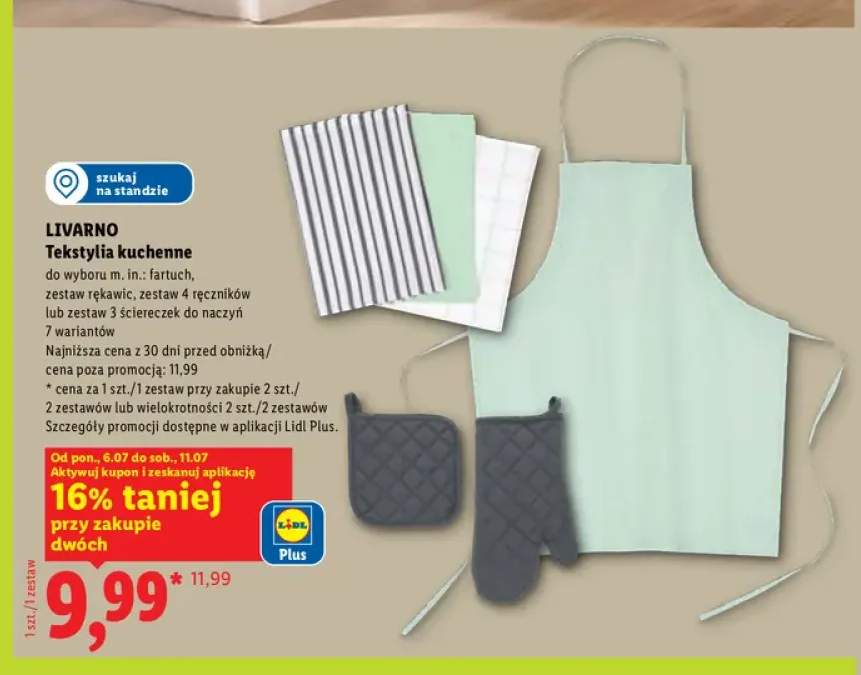 Fartuch kuchenny LIVARNO +3 warianty