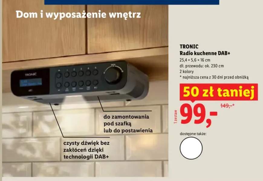 Radio kuchenne DAB+ Tronic