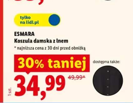 Koszula damska z lnem Esmara