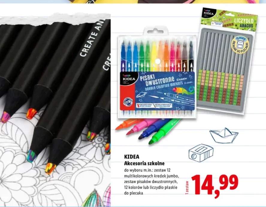 Kredki jumbo multikolorowe Kidea +2 warianty