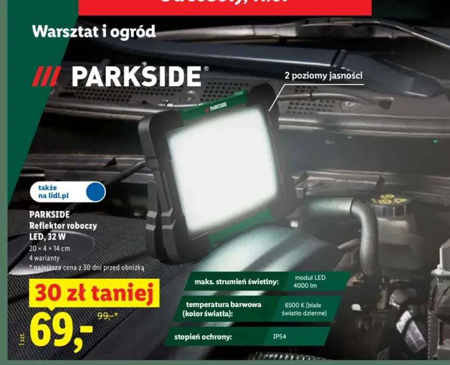 Reflektor roboczy LED Parkside