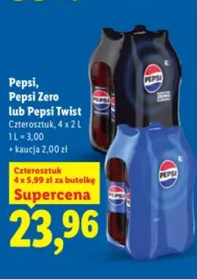 Napój gazowany Pepsi 4-pak 2 l +2 warianty