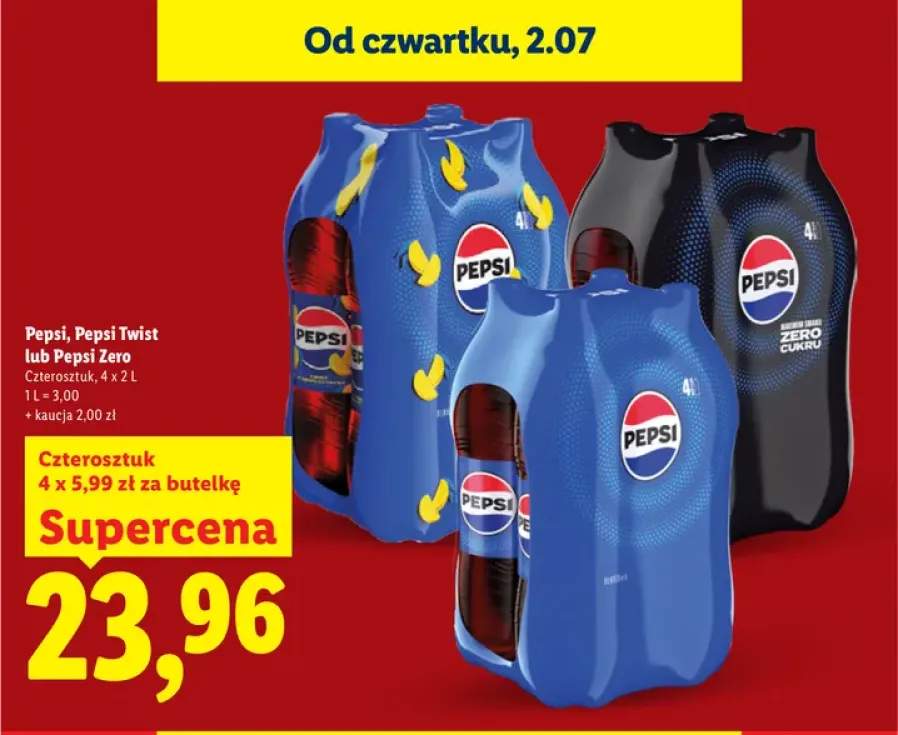 Napój gazowany Pepsi 4-pak +2 warianty