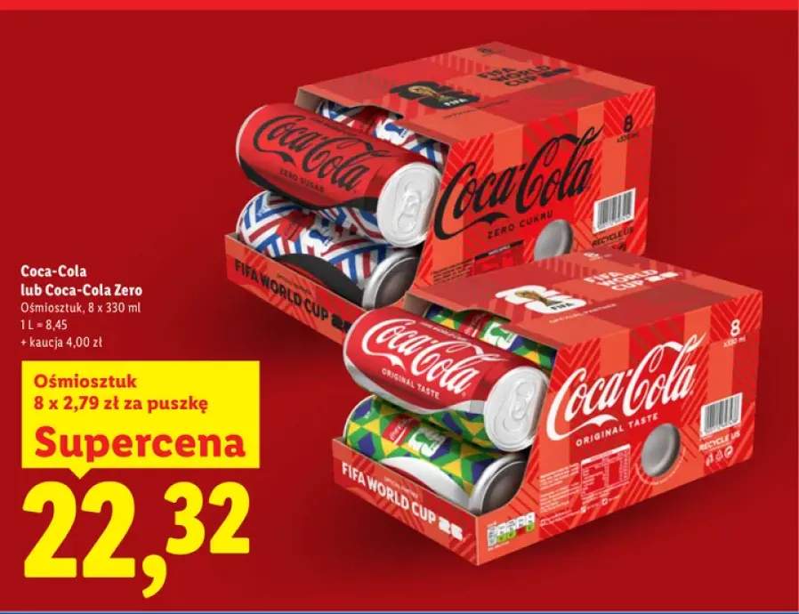 Napój gazowany Coca-Cola Original Taste 8-pak 330 ml +1 wariant