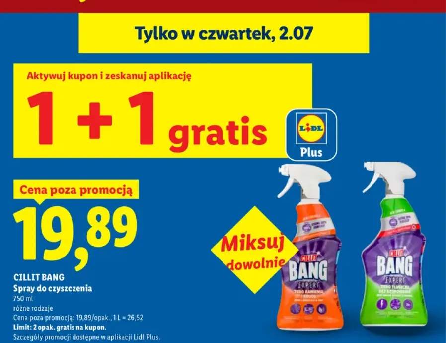 Spray do czyszczenia Cillit Bang Expert Zero Kamienia +1 wariant