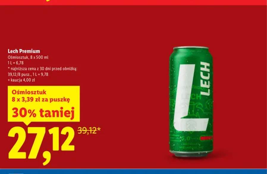 Piwo Lech Premium Ośmiosztuk 8-pak 500 ml