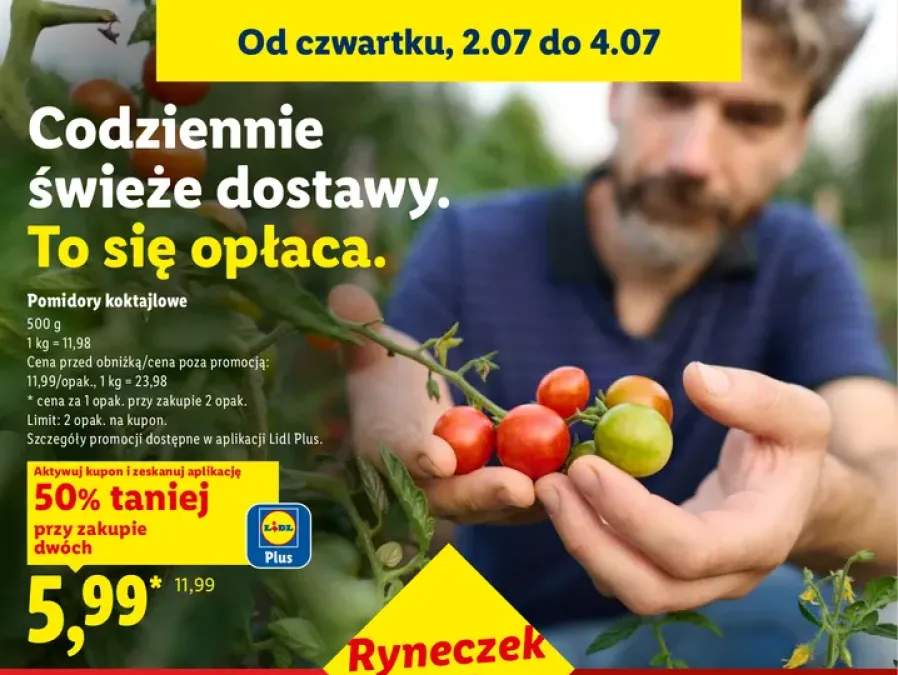 Pomidory koktajlowe Ryneczek Lidla